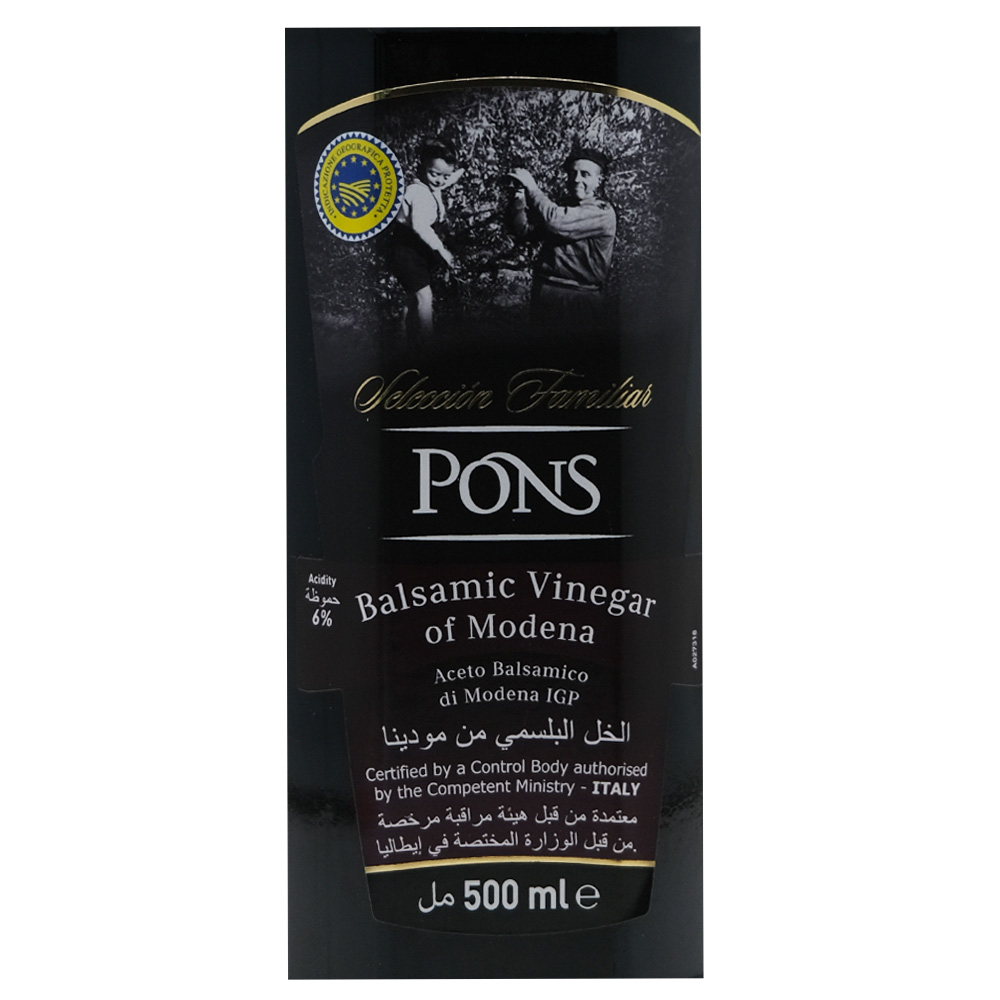 Pons Balsamic Vinegar Of Modena 500ml back image