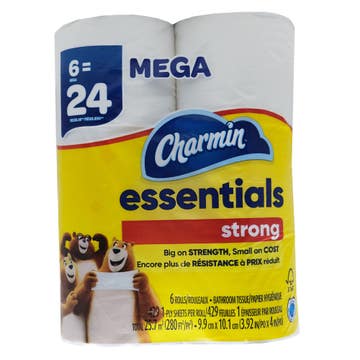 Charmin Essentials Strong Bathroom Tissues 6Rolls 25m 