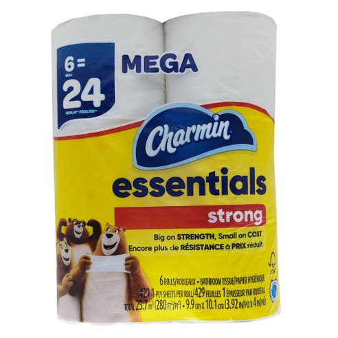 Charmin Essentials Strong Bathroom Tissues 6Rolls 25m 