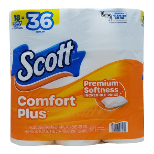 Scott Comfort Plus Bathroom Tissues 18Rolls 