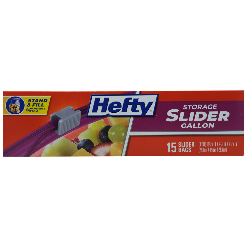 Hefty Bags Storage Slider Gallon 15Bags