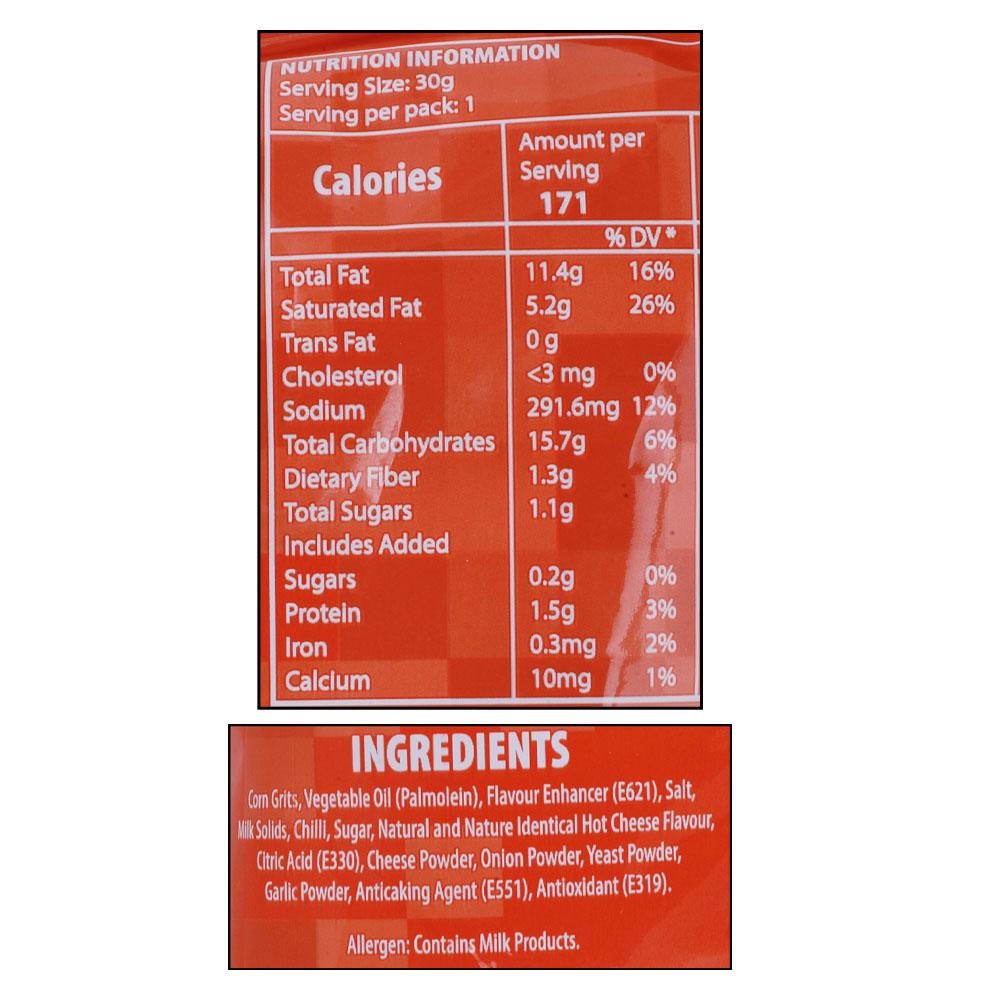 Yolo Crunch Chilli & Lime Potato Chips 30g right side image