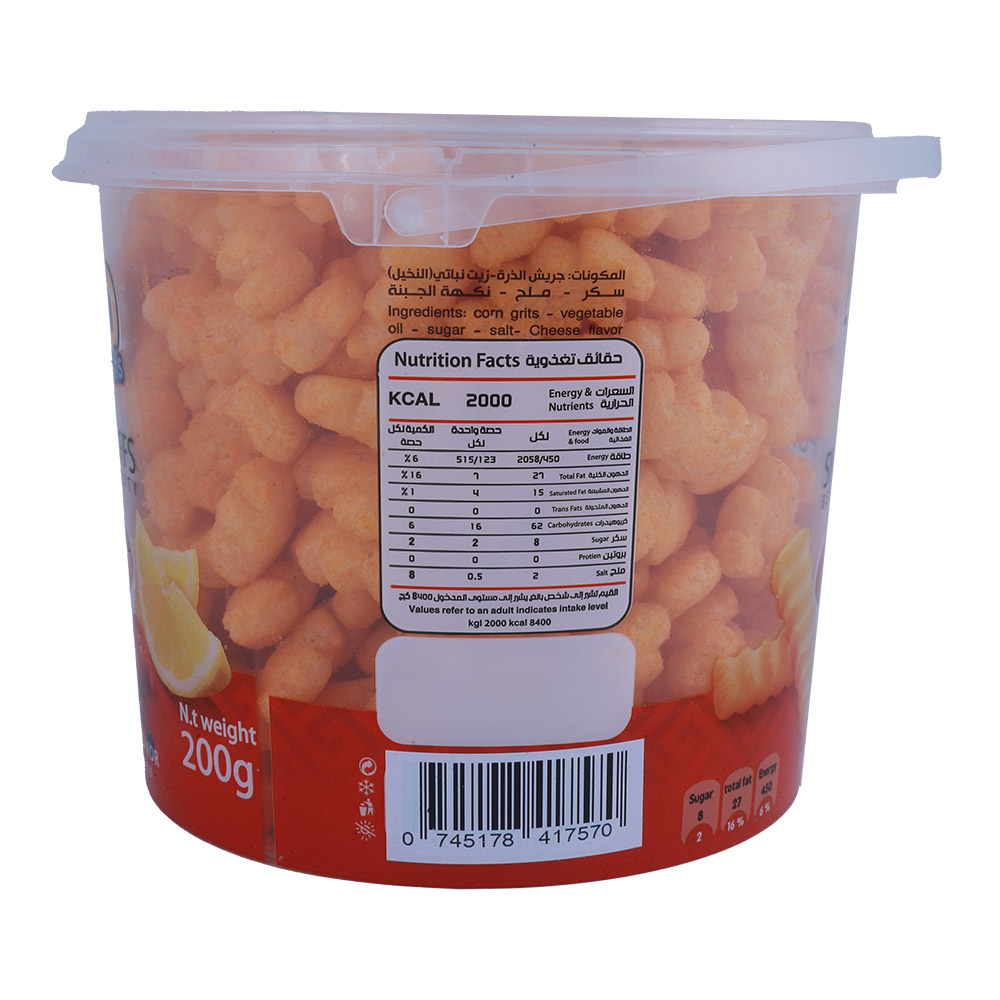 Mr.Tito Puffs Chilli & Lemon Flavor Corn Puffs Snack 200g back image