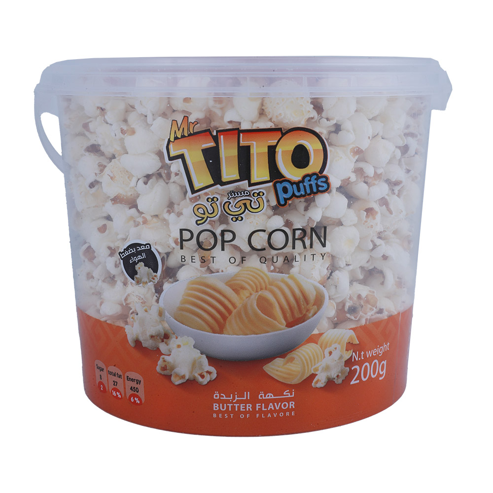 Mr.Tito Puffs Butter Flavor Popcorn 200g