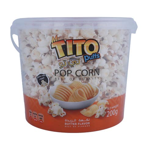 Mr.Tito Puffs Butter Flavor Popcorn 200g 