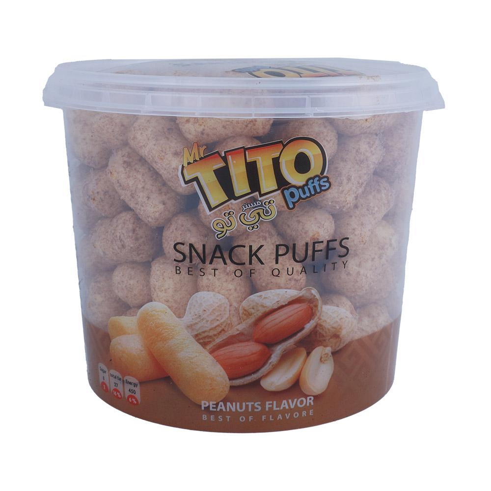 Mr.Tito Puffs Peanuts Flavor Corn Puffs Snack 200g