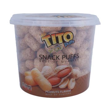 Mr.Tito Puffs Peanuts Flavor Corn Puffs Snack 200g 