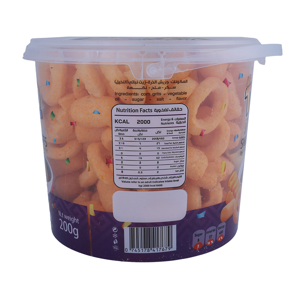 Mr.Tito Puffs Mix Flavor Corn Puffs Snack 200g back image