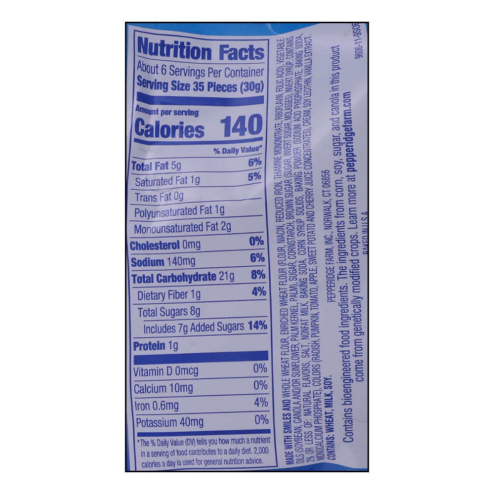 Goldfish Grahams Vanilla Cupcake 187g right side image