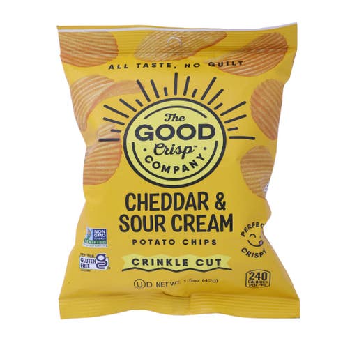 The Good Crisp Cheddar & Sour Cream Potato Chips 42g 