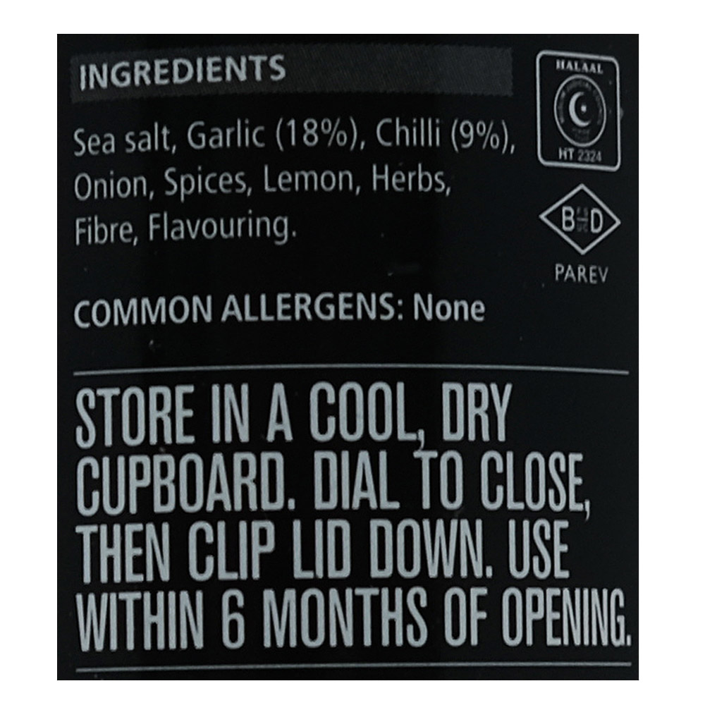Ina Paarman's Chilli & Garlic Seasoning 200ml back image