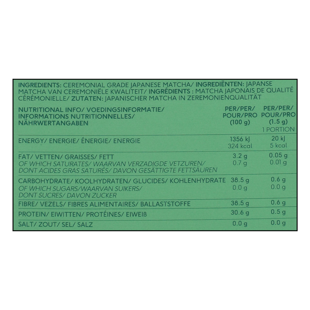 Perfectted Ceremonial Matcha Nespreso Pods 15g 10s right side image