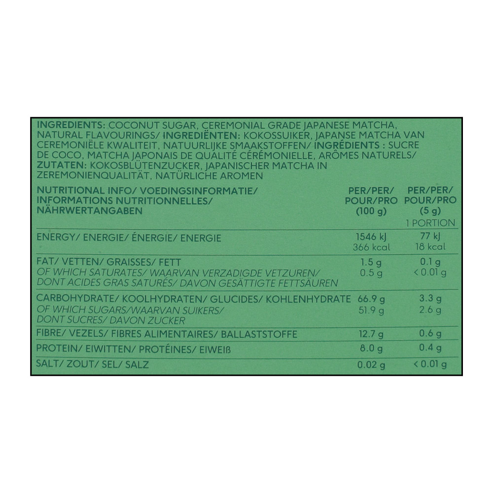 Perfectted Vanilla Matcha Nespresso Pods 50g 10s right side image