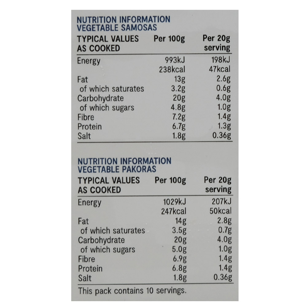 Supervalu 10 Piece Indian Style Selection 200g left side image