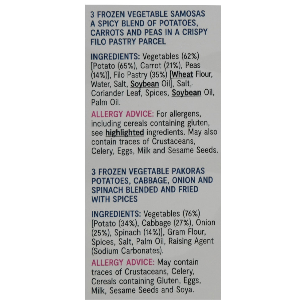 Supervalu 10 Piece Indian Style Selection 200g right side image