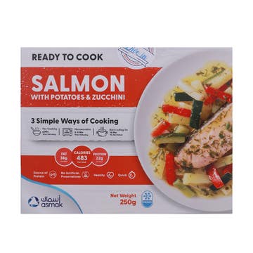 Asmak Salmon With Potatoes & Zucchini 250g 