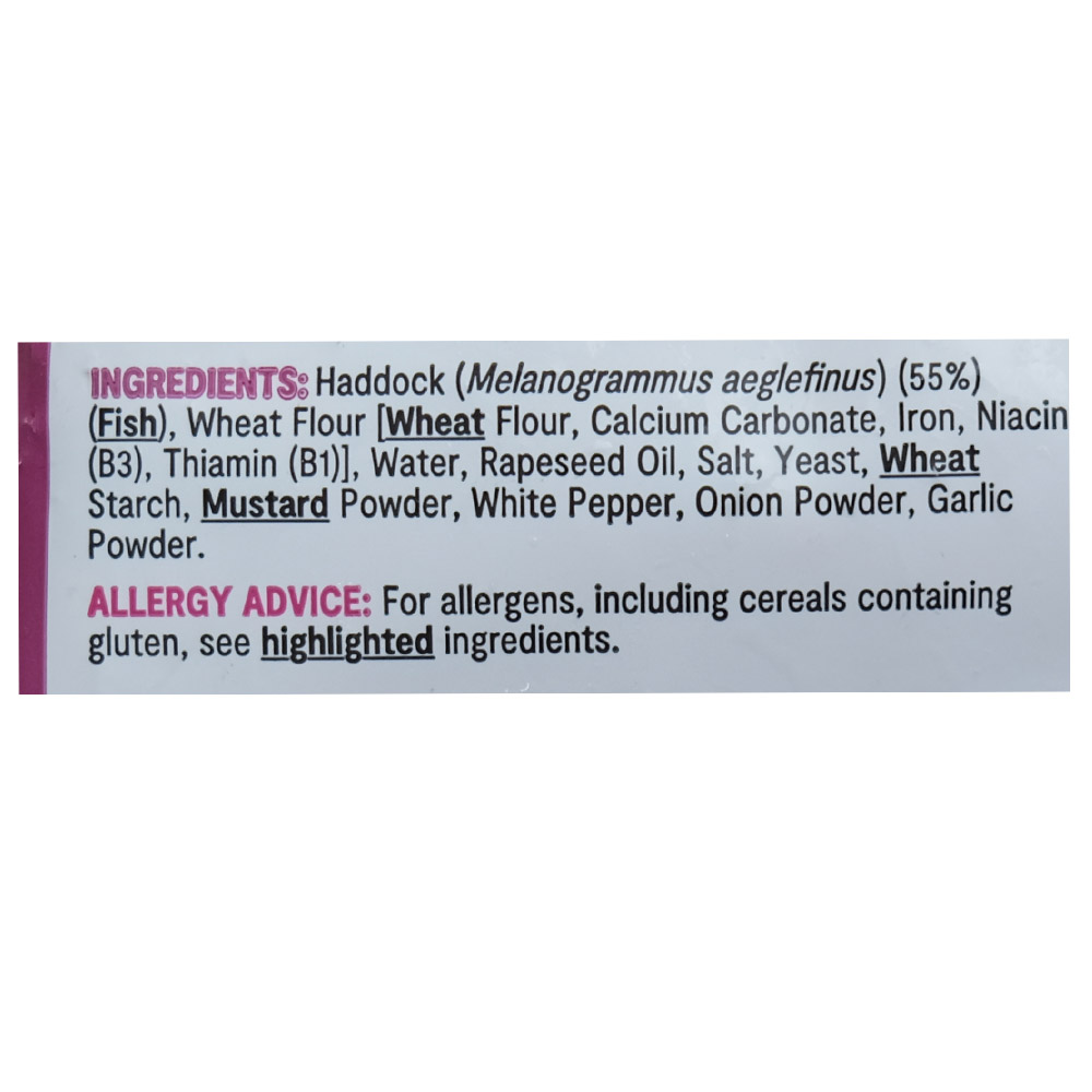 Supervalu Breaded Haddock Fillets 450g back image