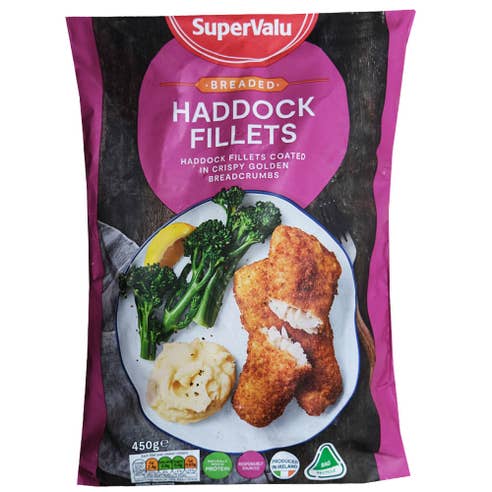 Supervalu Breaded Haddock Fillets 450g 