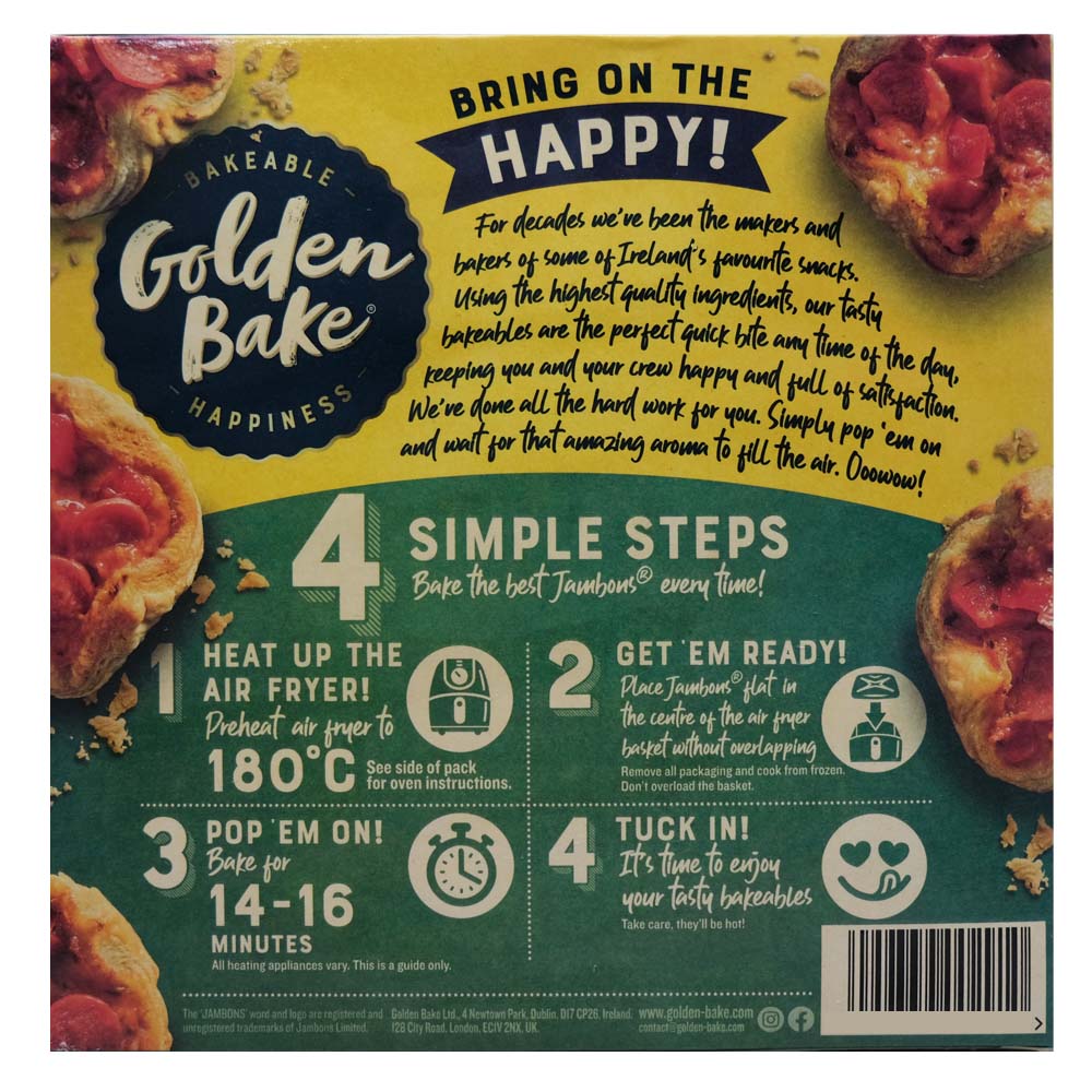 Golden Bake 9 Jambons Pepperoni Puff Pastry Crowns 315g back image