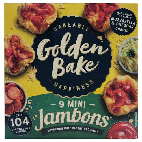 Golden Bake 9 Jambons Pepperoni Puff Pastry Crowns 315g 