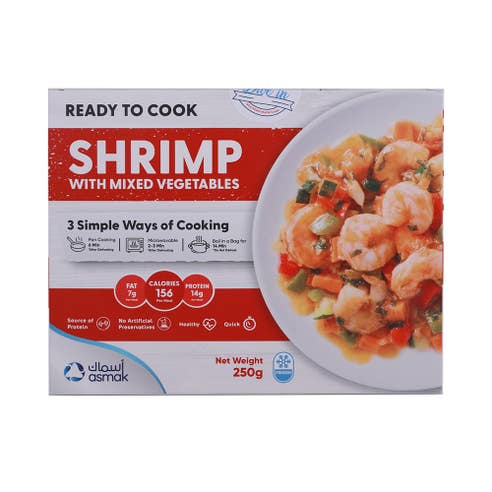 Asmak Shrimp With Mixed Vegetables 250g 