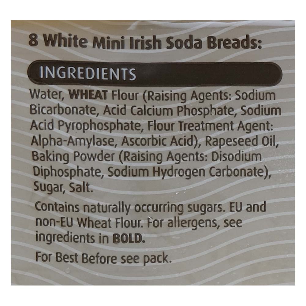 Penny Loaf 8 Pack White Soda Breads 360g right side image