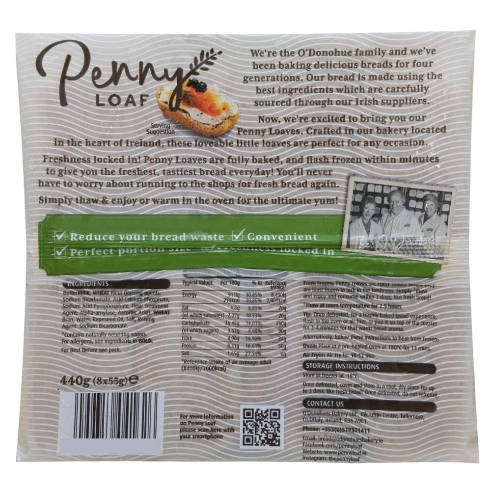 Penny Loaf Brown Soda 8 Pack 440g back image