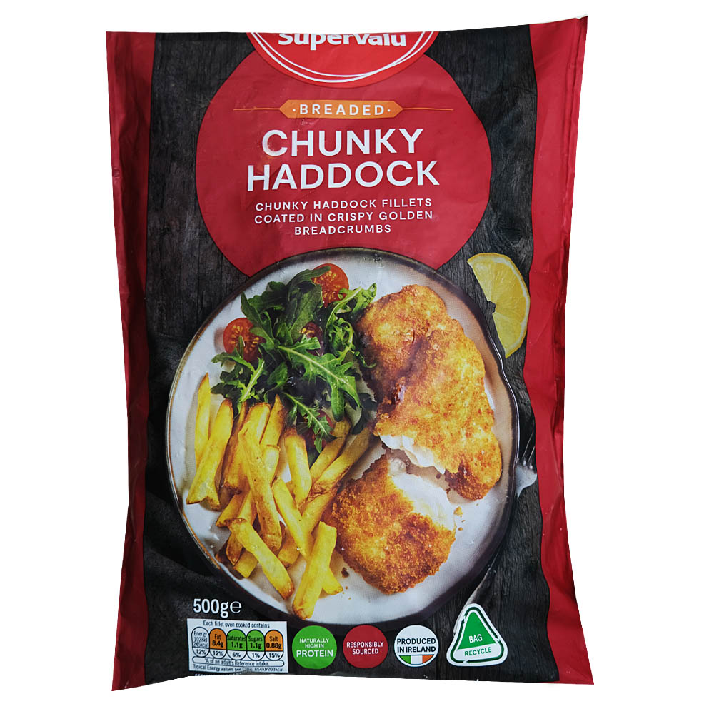 Supervalu Breaded Chunky Haddock Fillets 500g 