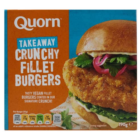 Quorn Vegan Crunchy Fillet Burgers 190g 