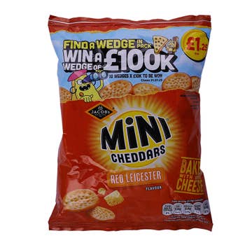 Jacob's Red Leicester Mini Cheddars Biscuits 90g