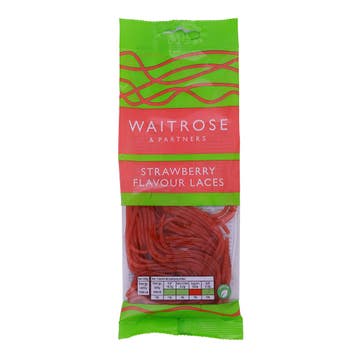 Waitrose Strawberry Flavour Laces 65g