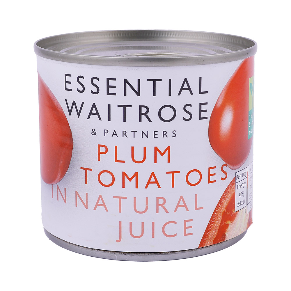 Waitrose Essential Plum Tomatoes In Natural Juice 230g