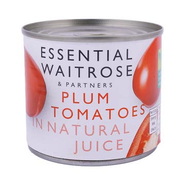 Waitrose Essential Plum Tomatoes In Natural Juice 230g