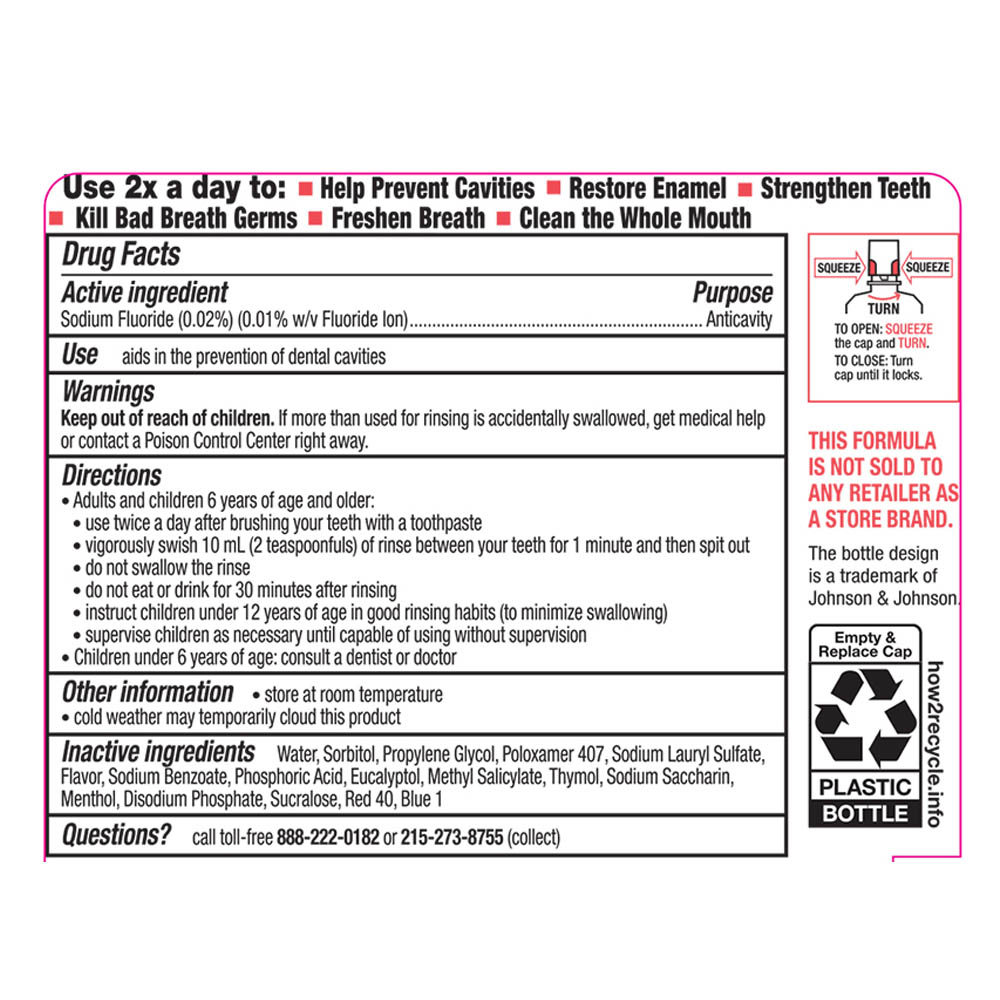 Listerine Total Care Zero Mouthwash 3x250ml [2+1 Free] [Special Offer] back image