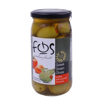 Fos Green Olives Stuffed With Dried Tomatoes 60g