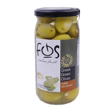 Fos Green Olives Stuffed With Almonds 60g