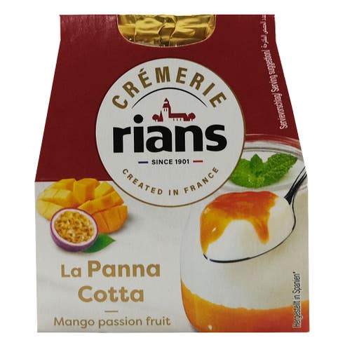 Rians Panna Cotta Mango Passion 125g – Available at Alosra Online Supermarket