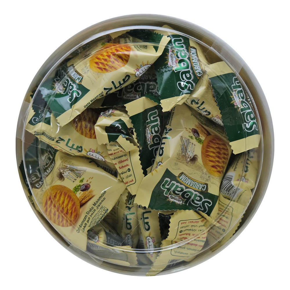 Jannaty Sabah Date Maamoul Bucket Cardamom 400g left side image