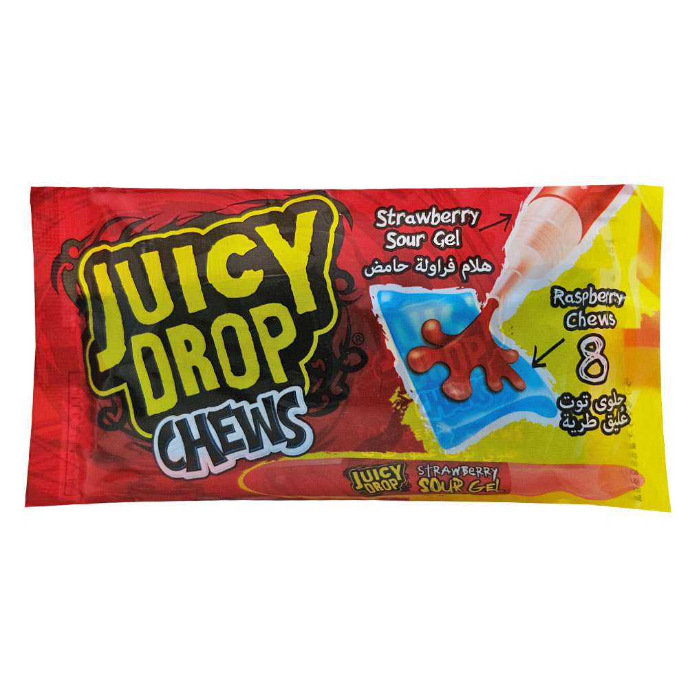 Juicy Drop Strawberry & Raspberry Chews 67g