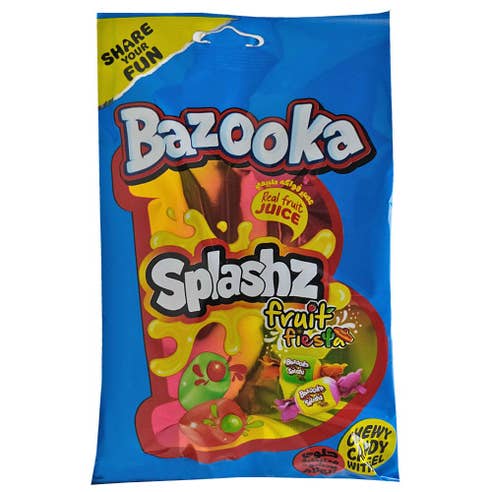 Bazooka Splash Fruit Fiesta Candy 120g 
