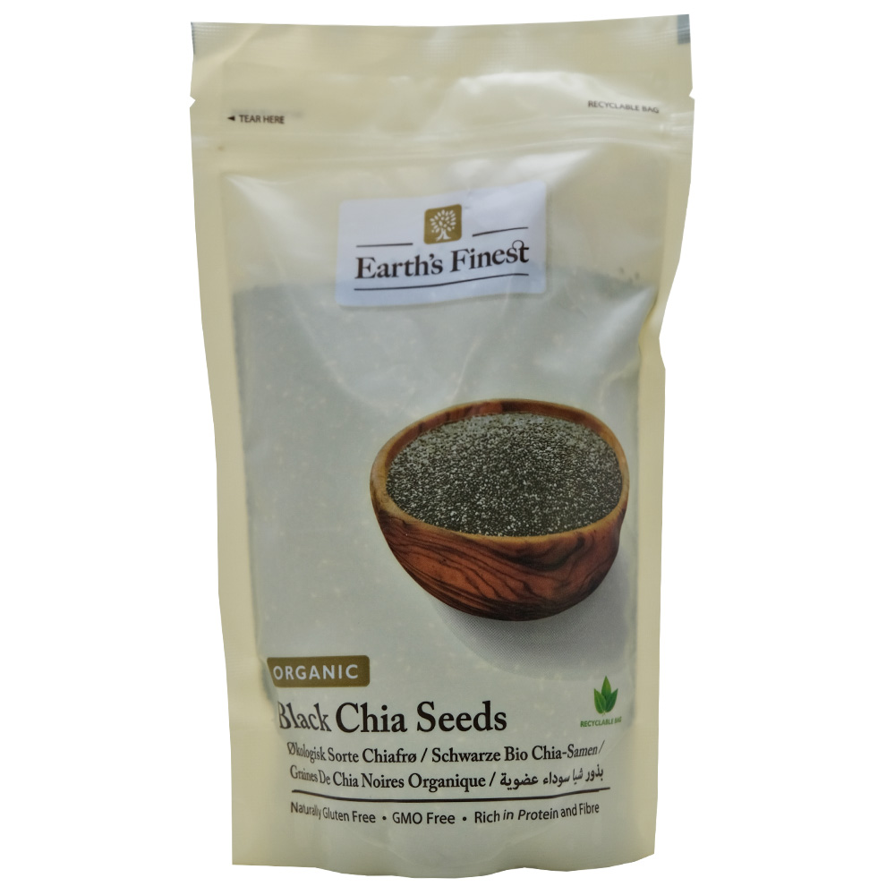 Earth's Finest Organic Black Chia Seeds 300g