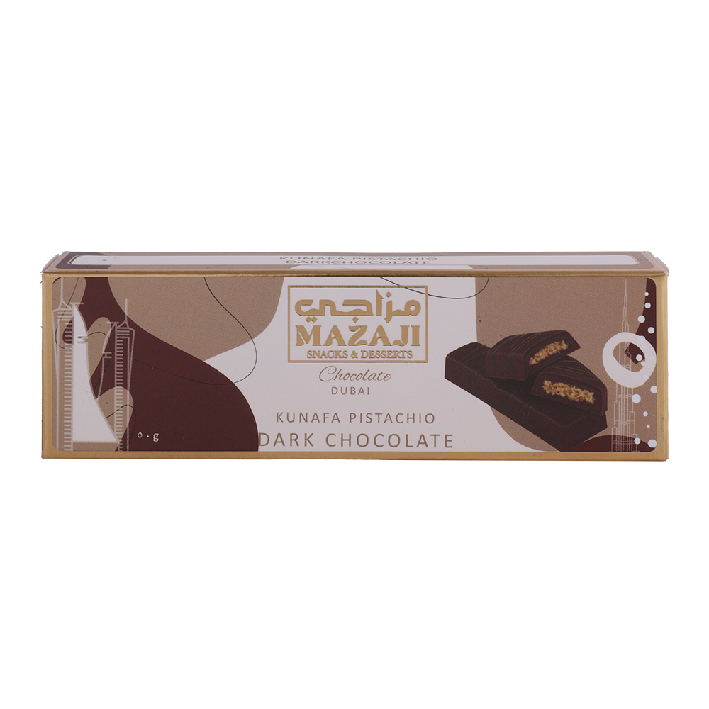 Mazaji Kunafa Pistachio Dark Chocolate 50g