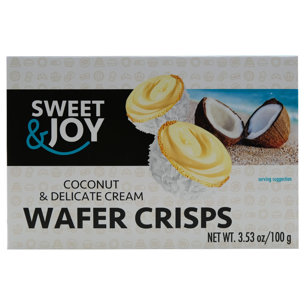 Sweet & Joy Coconut & Delicate Cream Wafer Crisps 100g