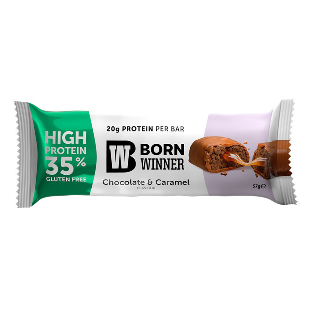 Born Winner Chocolate & Caramel Protein Bar 57g