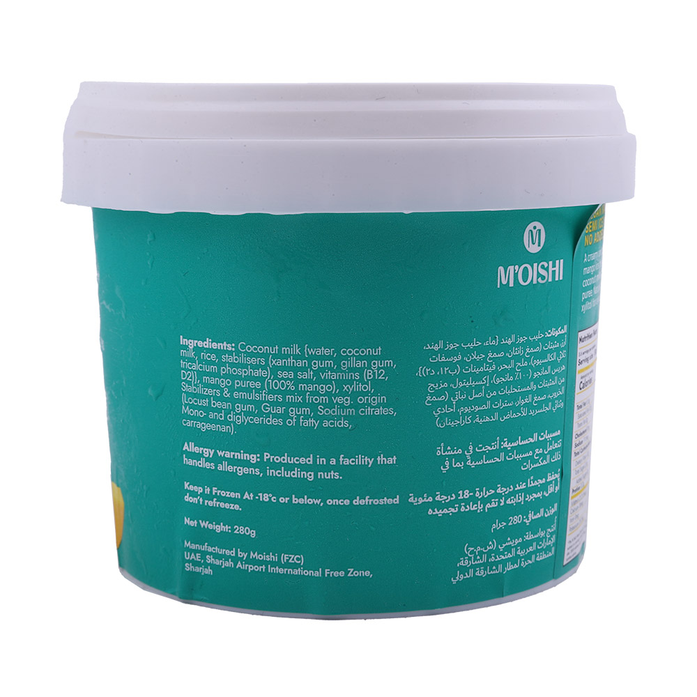 Yumochi Mango Vegan Ice Cream 280g back image