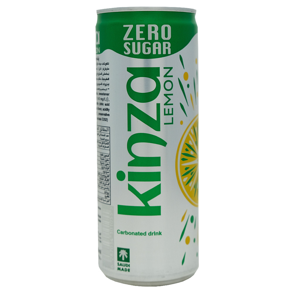 Kinza Lemon Zero Sugar Carbonated Drink 250ml