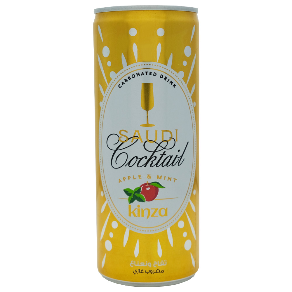 Kinza Apple & Mint Saudi Cocktail Carbonated Drink 250ml