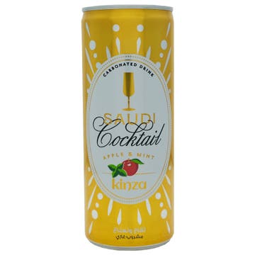 Kinza Apple & Mint Saudi Cocktail Carbonated Drink 250ml 