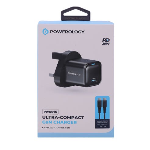Powerology Ultra-compact Gan Charger With Usb-C Type 