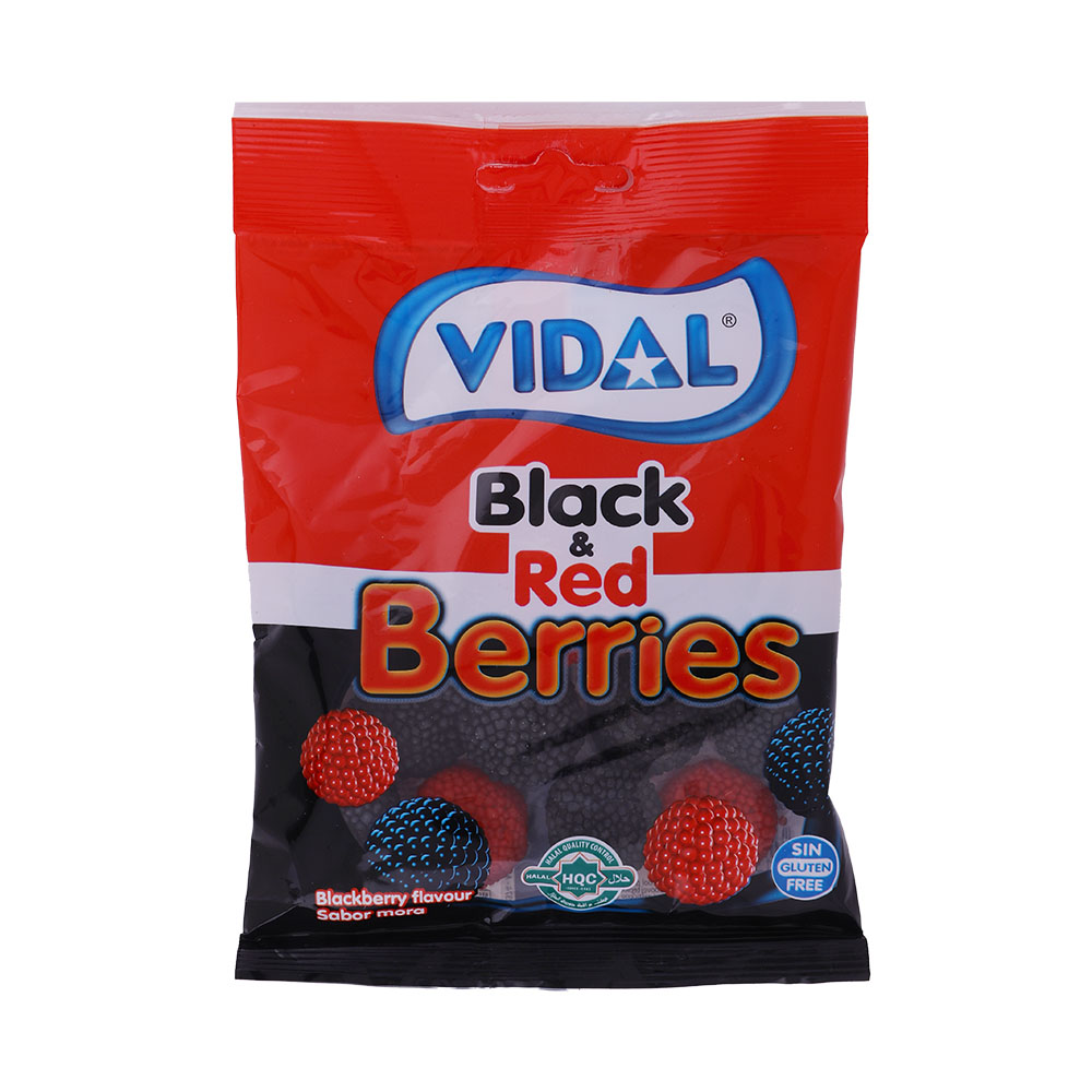 Vidal Black & Red Berries Flavour Candy 90g